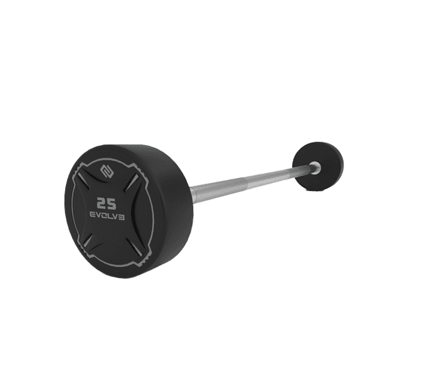 Evolve CPU Urethane Straight Fixed Barbells Set (FB-US-10-55)